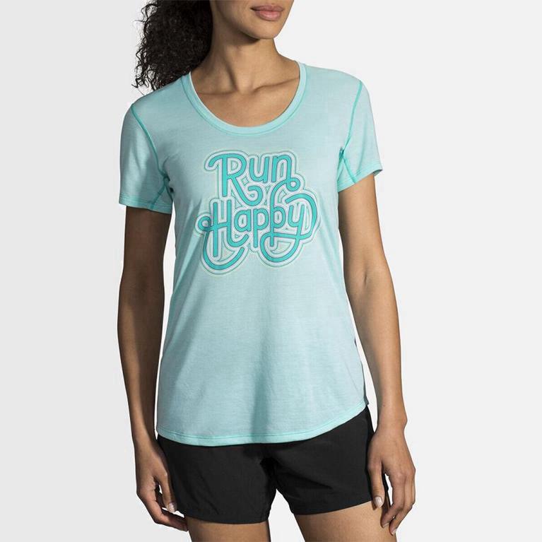 Brooks Distance Graphic - Camiseta Sin Mangas Mujer - Verde (BXCD-39412)